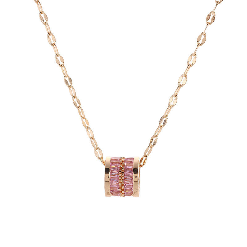 Douyin Internet Celebrity Popular Fashion Crystal Transfer Bead Necklace Korean Version Simple Female Collarbone Chain, Give Girlfriend Gift