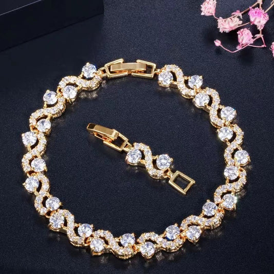 Color Jewelry Zircon Colorful European and American Bracelet Women's Bracelet