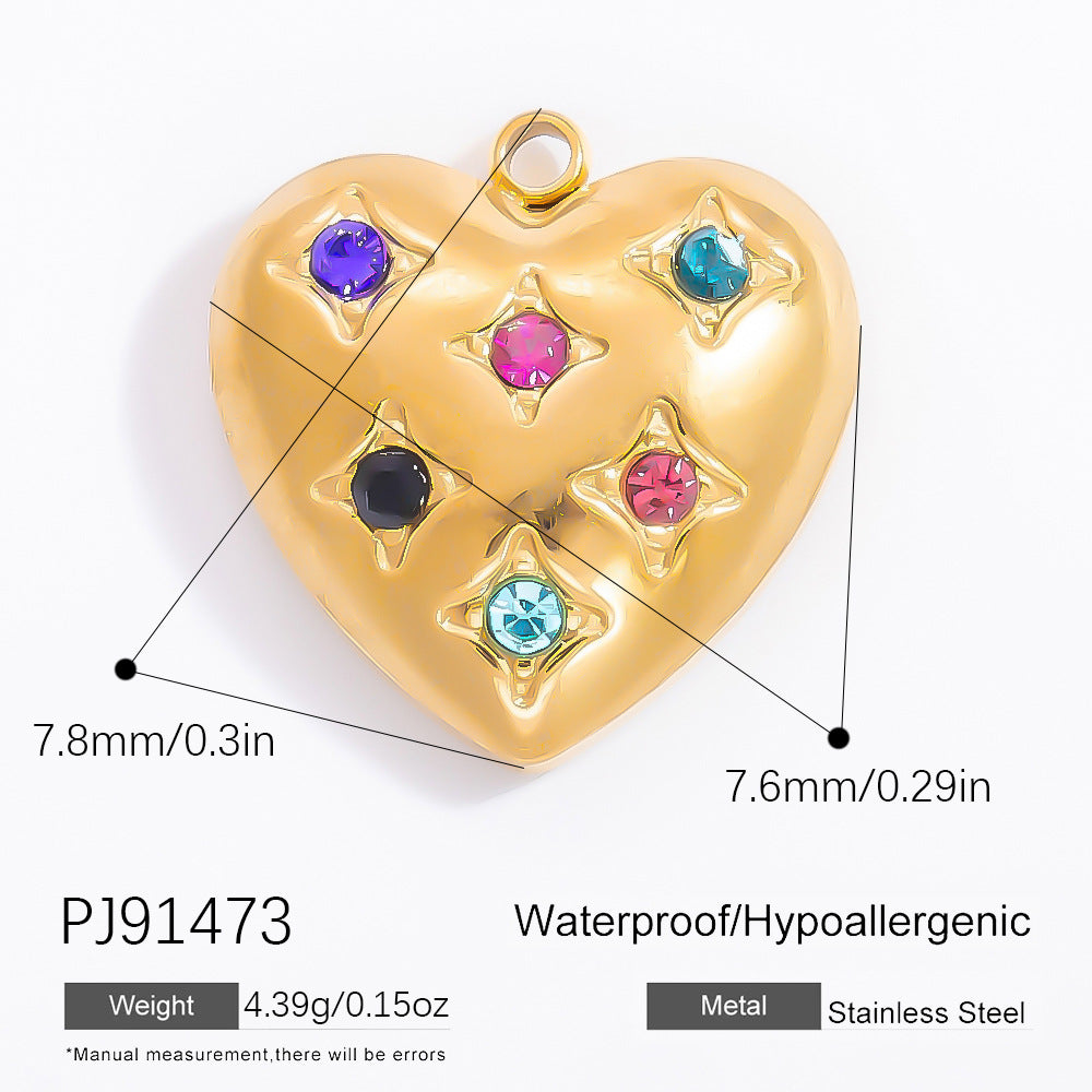 DIY Jewelry Accessories Do Not Fade, High-end Necklace Accessories Electroplated 18k Real Gold Stainless Steel Pendant Single Pendant