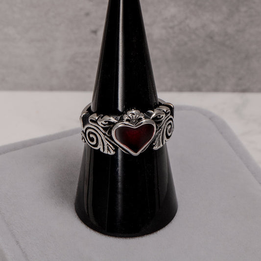 Fashion Personality Love Element Titanium Steel Ring, Epoxy Ring, Trend Accessories SA367