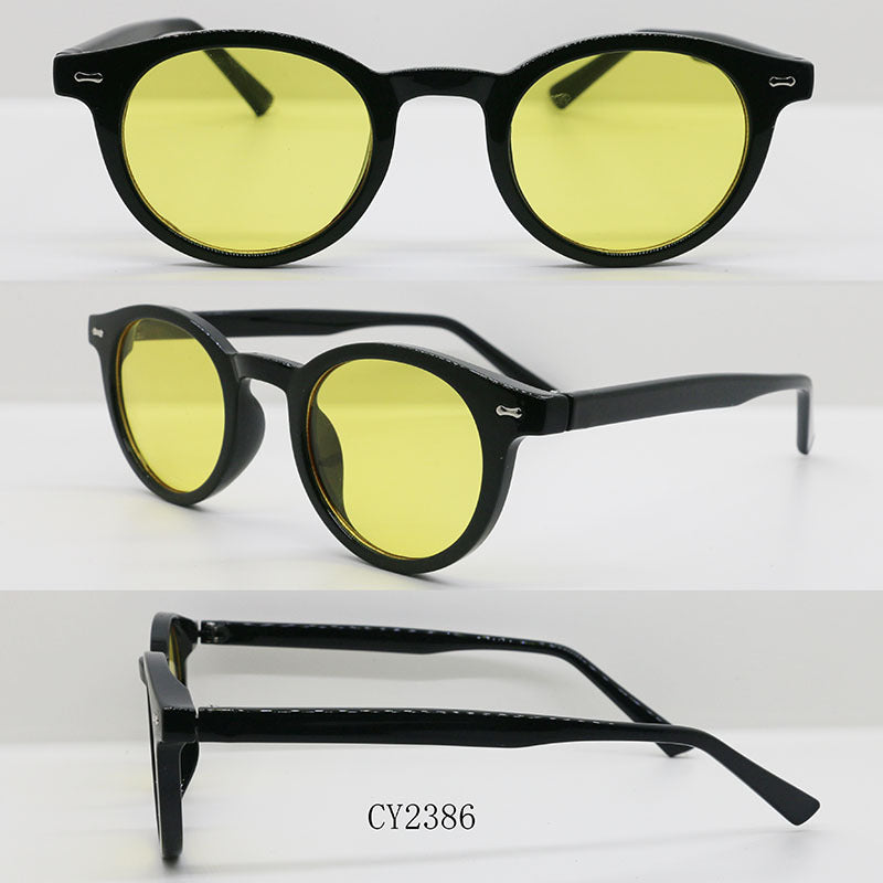 Rice Nail Round Frame Sunglasses 2025 New Retro Ocean Piece Personalized Sunglasses Trendy Male Female Internet Celebrity Sunglasses
