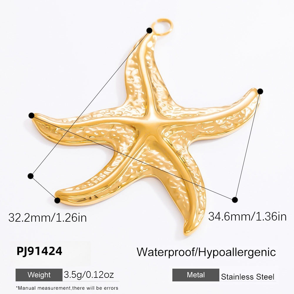 DIY Jewelry Accessories Do Not Fade, High-end Necklace Accessories Electroplated 18k Real Gold Stainless Steel Pendant Single Pendant