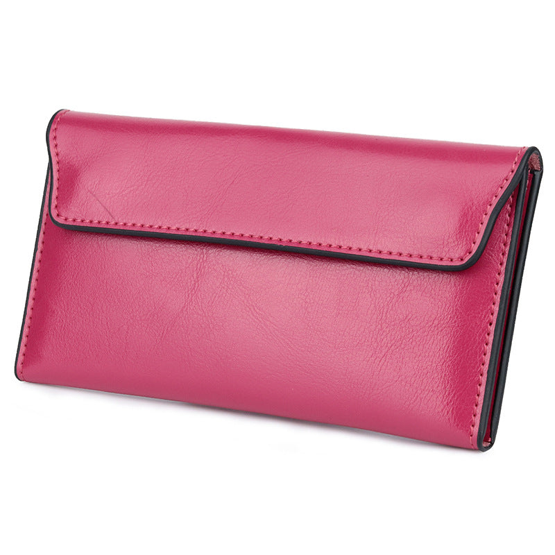 Leather Large Capacity Ultra-thin Women's Wallet Fashionable Simple Multi-functional Women's Clutch Bag
