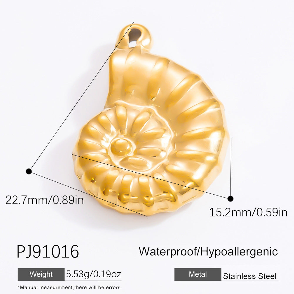 DIY Jewelry Accessories Do Not Fade, High-end Necklace Accessories Electroplated 18k Real Gold Stainless Steel Pendant Single Pendant