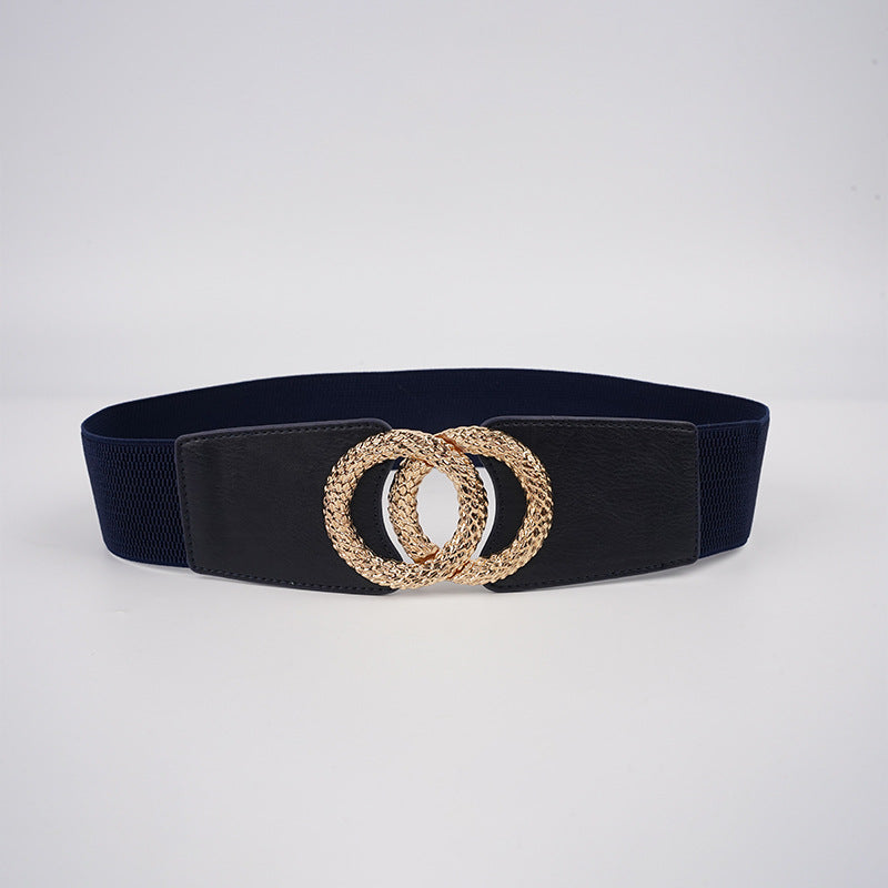 Manufacturer Sells Women's Elastic Belt, Fashionable Elastic Wide Waist Seal, New Casual Skirt Decorative Black Belt