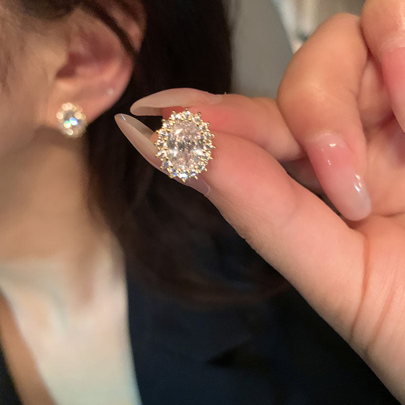 925 Silver Needle Pearl Zircon Earrings Women's High-end Sense Niche Temperament Cold Wind Mori Earrings Ear Jewelry Wholesale
